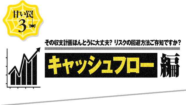 甘い罠3 その収支計画ほんとうに大丈夫?リスクの回避方法ご存知ですか？収支編