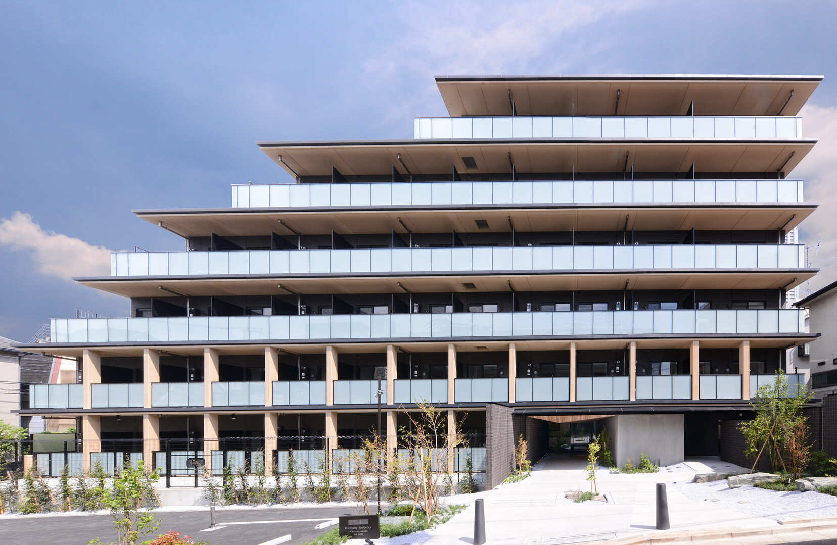 シノケンハーモニーのデザイナーズマンション外観